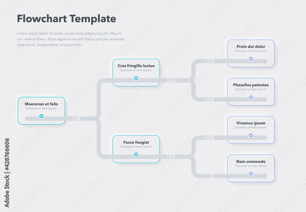 Simple infographic for flowchart template with place for your content ...