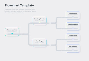Poster - Simple infographic for flowchart template with place for your content. Flat design, easy to use for your website or presentation.