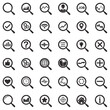 © andrej - Magnifier Icons. Black Scribble Design. Vector Illustration.