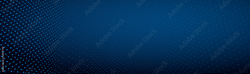3D abstract dark blue background with dots pattern vector design ...