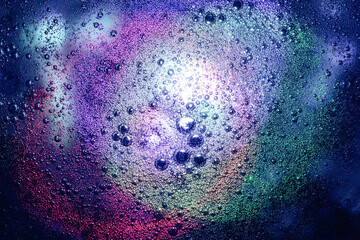 Aufkleber - Beautiful abstract surreal drops light pastel dark magic drop. Background pattern for design. Macro photography view.