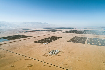 Wall Mural - Aerial Photography of a Photovoltaic Power Plant