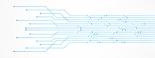 Abstract Technology Background, blue circuit board pattern, microchip, power line