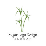 Fototapeta Sypialnia - Sugar cane Logo Template vector symbol nature