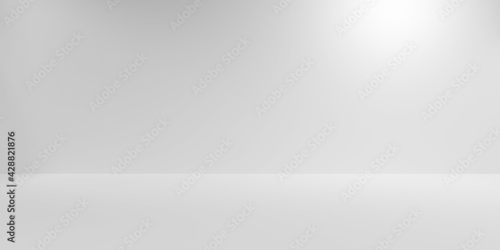 Empty white abstract studio room background with spotlights, product ...