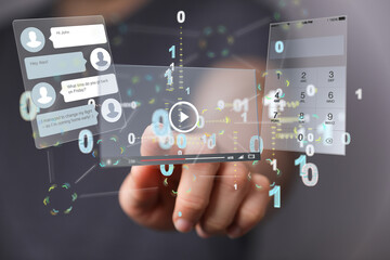 develop interface web application in hand