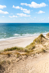 Wall Mural - sand dunes near the rotes kliff (red cliff), kamepen, sylt, schleswig-holstein, germany