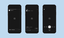 Instagram Interface. Social Media Mobile Interface Concept Set. Vector illustration