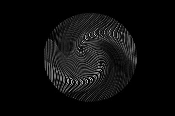 Wall Mural - monochrome circle with pattern / abstract background, monochrome circle with pattern in front of bla
