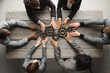 © alotofpeople - Business people connect gear