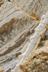 Wall Mural - Layers of flysch, flysch cliffs, Basque coast UNESCO Global Geopark, European Geopark Network, Zumaia, Guipzcoa, Basque Country, Spain, Europe 