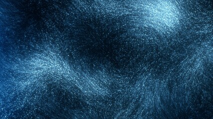 Fluorescent nanomaterials for bioimaging. Concept banner background of abstract fiber optical artificial intelligence swarm array of blue Fluorescein nanodiamond particles in multiphoton microscopy.