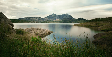 Wall Mural - lake and mountains