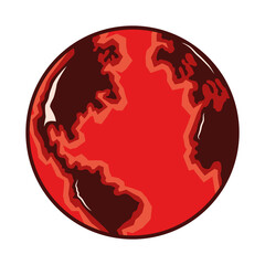 Poster - red world planet