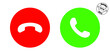 Call and decline button
