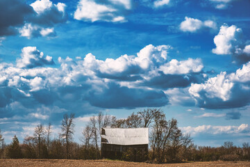 Wall Mural - rural landscapes and skyscapes of southern ontario canada featuring brilliant sky, water reflections