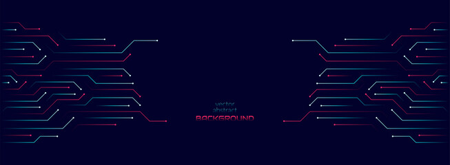 vector abstract background on the theme of digital technology, future, cyberpunk. dark blue backgrou