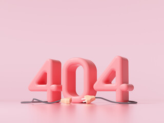 404 error page not found System updates, system maintenance and installation programs concept. 3d render illustration