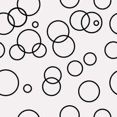 Poster - Circles wallpaper. Simple and monochrome pattern.
