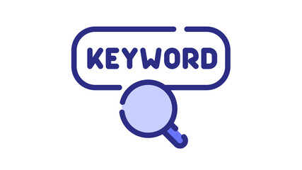 Wall Mural - keyword find search seo single isolated icon with dash or dashed line style