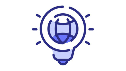 Wall Mural - idea creative seo optimize single isolated icon with dash or dashed line style