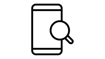 Wall Mural - search phone find searching single isolated icon with outline style