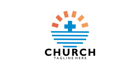 church logo icon vector isolated