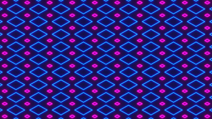 Wall Mural - 3d illustration graphic of abstract pink and blue color square shape seamless loop motion graphic.