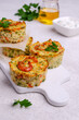 Vegetable muffins with shrimp
