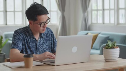 Man Use Smartphone During Work From Home
