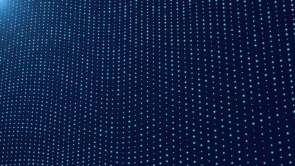 Canvas Print - seamless loop blue wave particle technology background