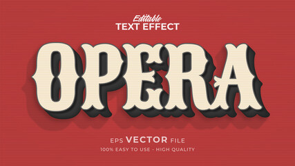 Poster - Editable text style effect - Opera Retro text style theme