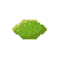 Sticker - Pixel art green lime icon. Pixel retro game lime symbol. 8 bit or 16 bit style lime icon for game or web design. Cute Flat Vector pixel art green fruit or berry icon.
