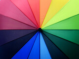 Fototapeta Tęcza - Beautiful multicolored umbrella texture background
