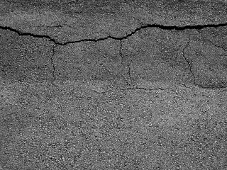 Wall Mural - crack asphalt road after earthquake effect