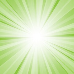 Wall Mural - Abstract green background with sun ray. Summer vector illustration