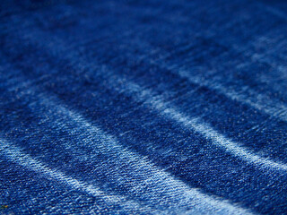 Canvas Print - close up blue jean texture