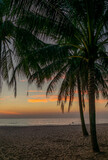 Fototapeta Morze - Surin beach at sunset in Phuket island