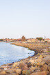 View of city Old Nessebar and sea, Bulgaria