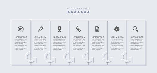 Wall Mural - vector elegant simple refined style infographic design ui template labels and icons