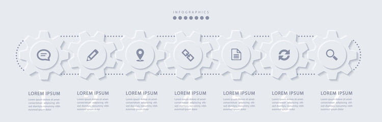 Wall Mural - vector elegant simple refined style infographic design ui template labels and icons