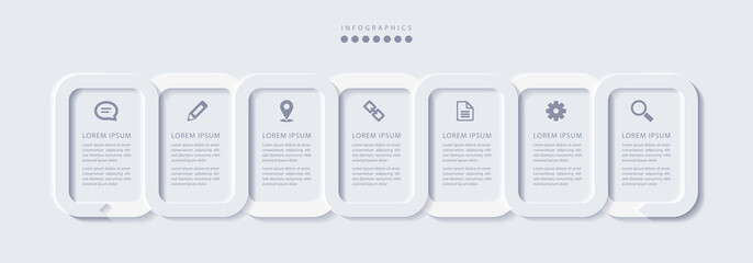 Wall Mural - vector elegant simple refined style infographic design ui template spiral round cross labels and ico