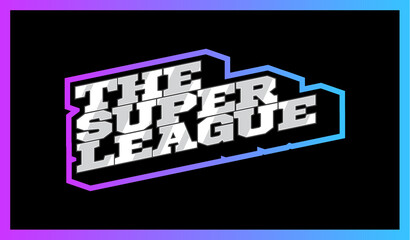 Wall Mural - Soccer super League emblem. Vector sport european football or soccer logo emblem.