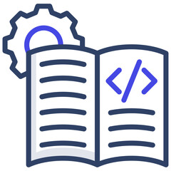      A flat design, icon of php coding