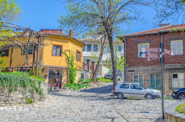 Wall Mural - old town part of bulgarian town plovdiv