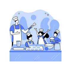 Poster - Cooking camp abstract concept vector illustration.