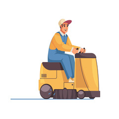 Sticker - Flat Cleaner Illustration