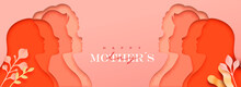 Mother Day Pink Mom Group Nature Banner