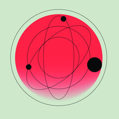 Wall Mural - abstract vector illustration of the galaxy and space system.