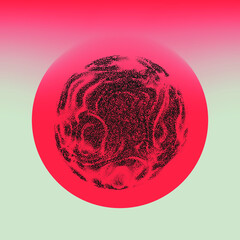 Wall Mural - an abstract orb composed of dots and particles. vector illustration of a sphere.